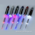 Colorful Shining from Transparent Plastic LED Lighting Pens, Operated by 3 x AG 10 Button Batteries